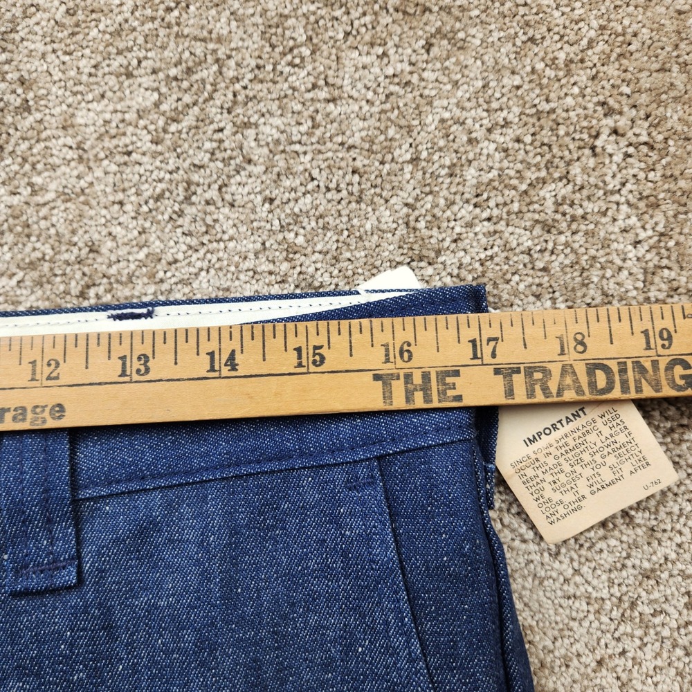 Maverick Blue Bell Vintage Flare Leg Denim Jeans Dark Wash Deadstock USA 34x34 - Picture 3 of 12